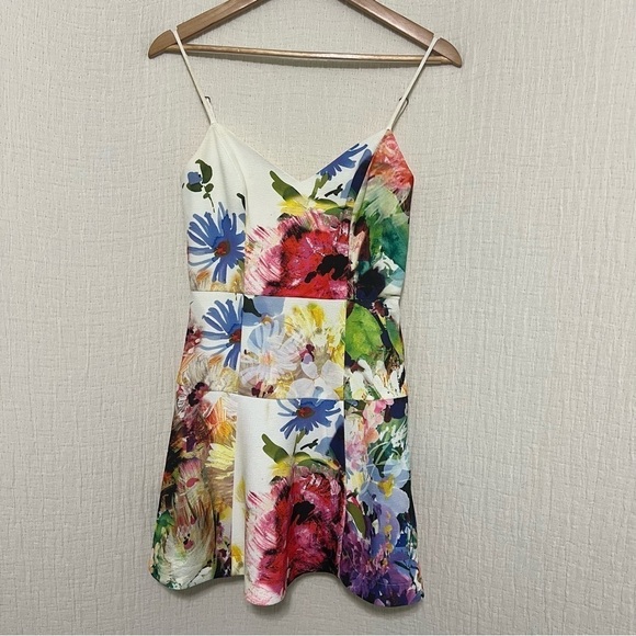 Black Halo Anthropologie Campania Mini Floral Dress - Picture 2 of 8